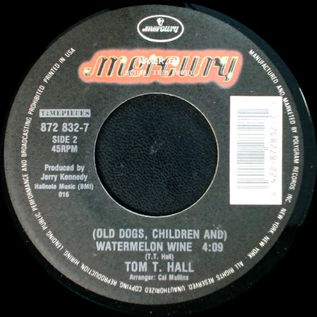 Tom T. Hall - Me And Jesus / (Old Dogs, Children And) Watermelon Wine side B