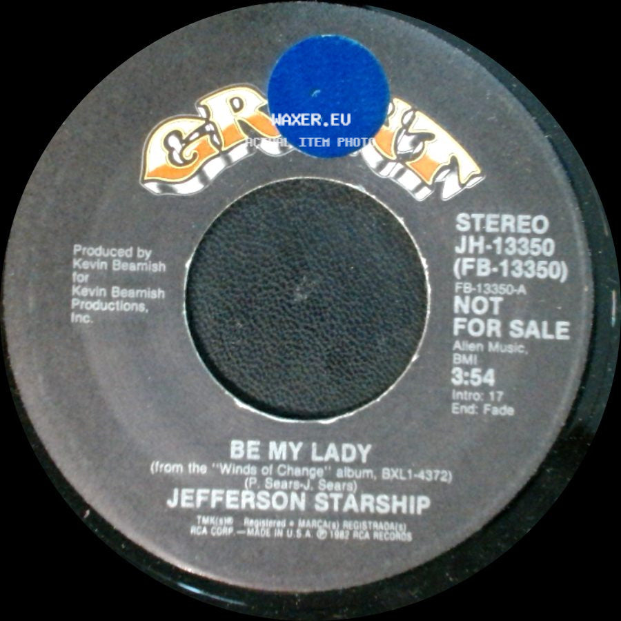 Jefferson Starship - Be My Lady / Be My Lady side A