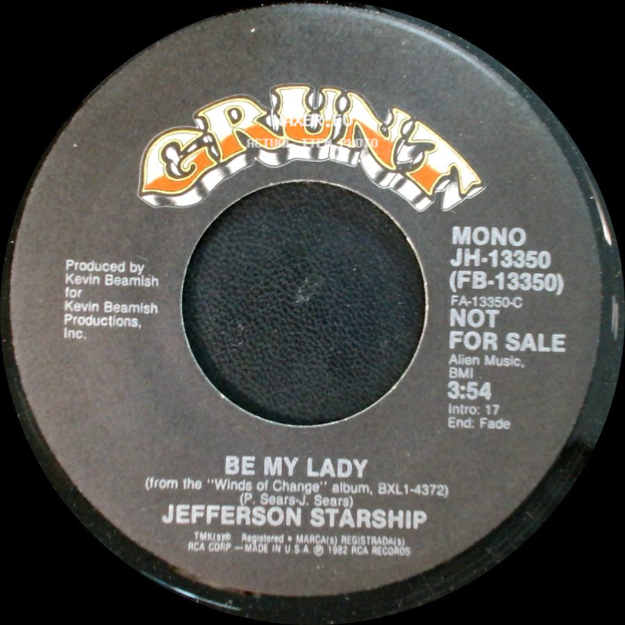 Jefferson Starship - Be My Lady / Be My Lady side B