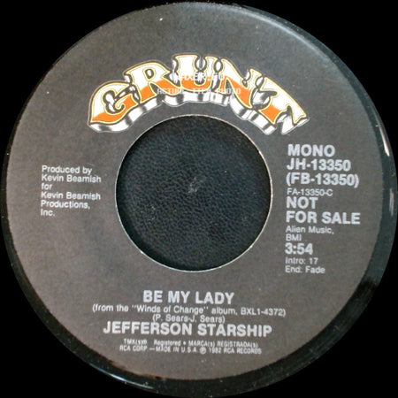 Jefferson Starship - Be My Lady / Be My Lady side B
