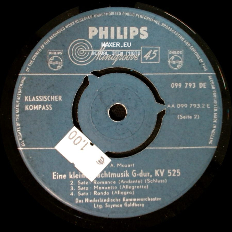 W.A. Mozart - Eine Kleine Nachtmusik G-Dur, Kv 525 / Eine Kleine Nachtmusik G-Dur, Kv 525 side B