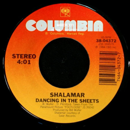Shalamar - Dancing In The Sheets (Instrumental) / Dancing In The Sheets side B