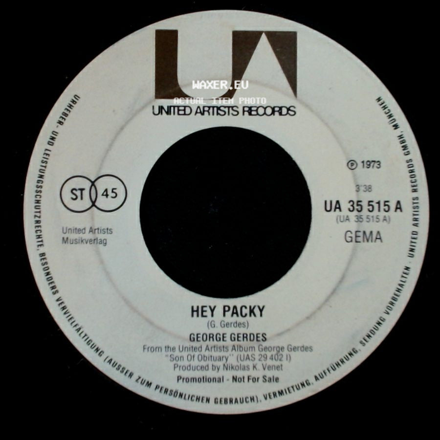 George Gerdes - Hey Packy / Son Of Obituary side A