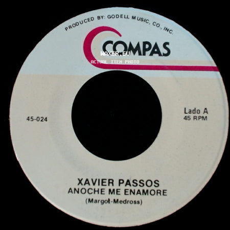 Xavier Passos - Anoche Me Enamore / Año Nuevo Vida Nueva side A
