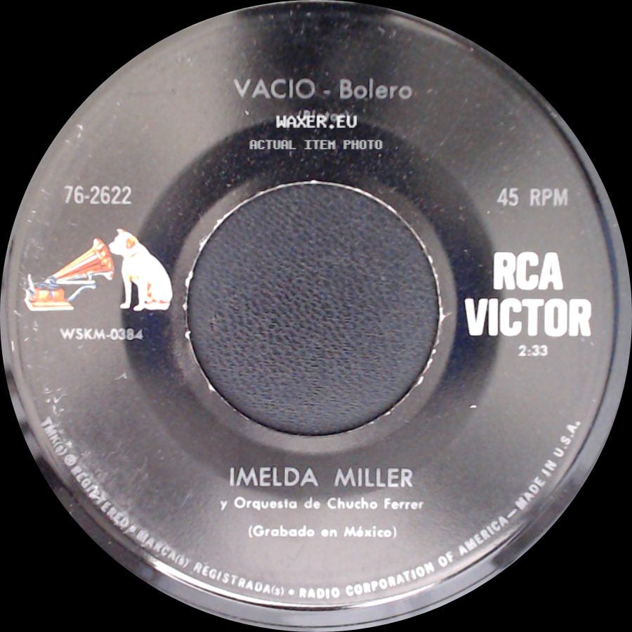 Imelda Miller Y Orquesta De Chucho Ferrer / Imelda Miller - Vacio - Bolero / Amor Desesperado - Balada side A