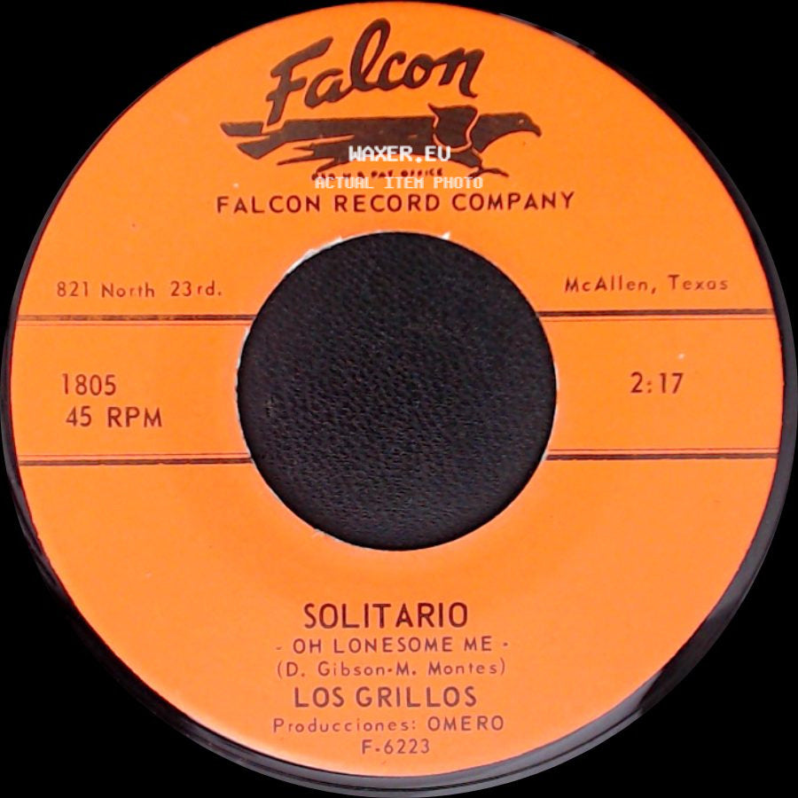 Los Grillos - Solitario - Oh Lonesome Me / El Jueguito side A