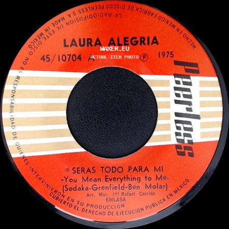 Laura Alegria - Las Verdes Hojas Del Verano -The Green Leaves Of Summer- / Seras Todo Para Mi - You Mean Everything To Me side B