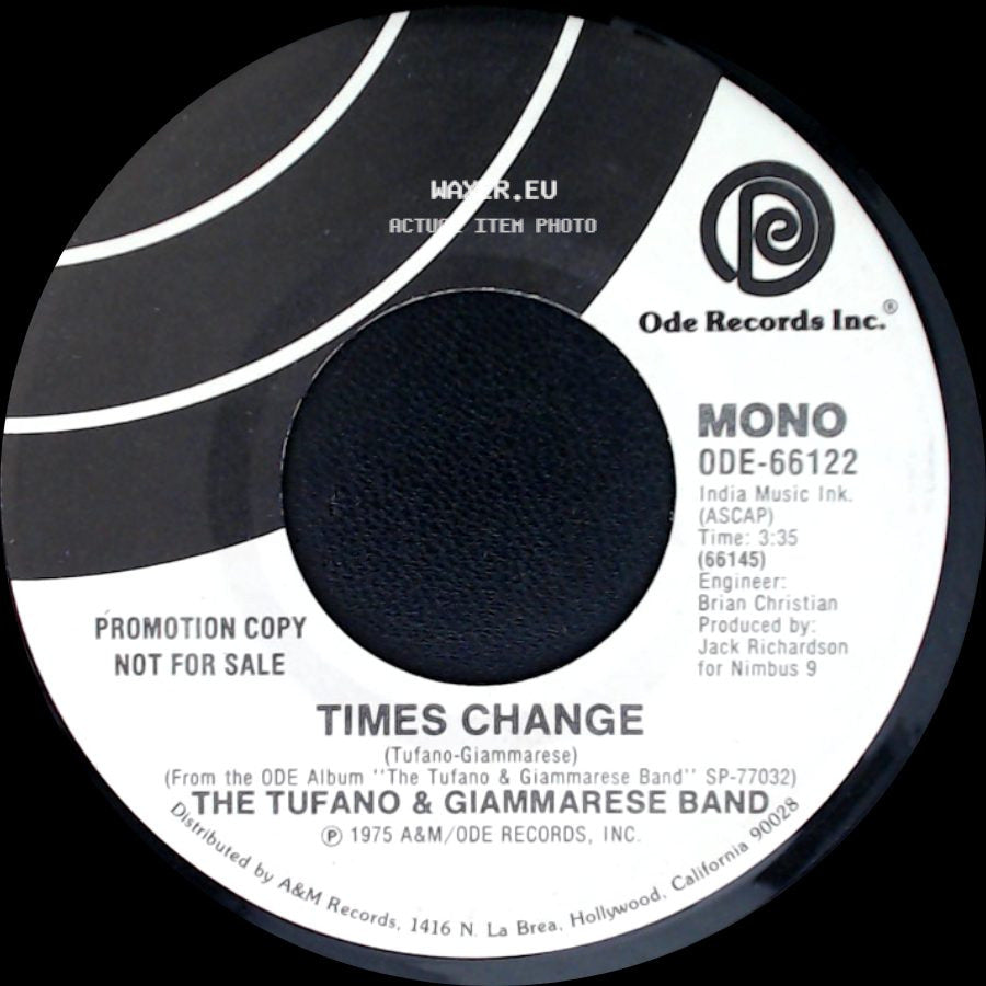 The Tufano & Giammarese Band - Times Change / Times Change side B