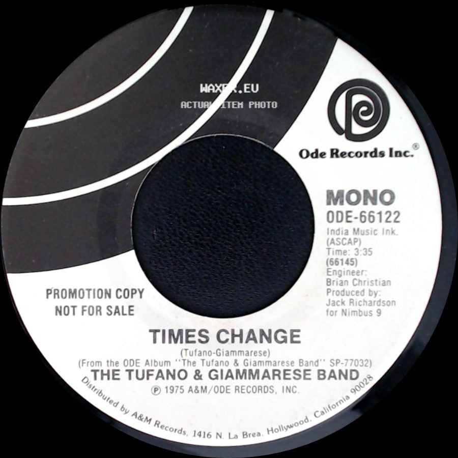 The Tufano & Giammarese Band - Times Change / Times Change side B