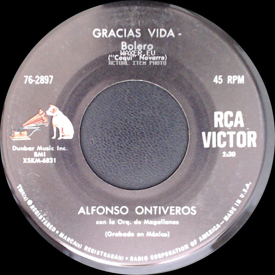 Alfonso Ontiveros - Cuando Tu Te Enojas - Balada / Gracias Vida - Bolero side B