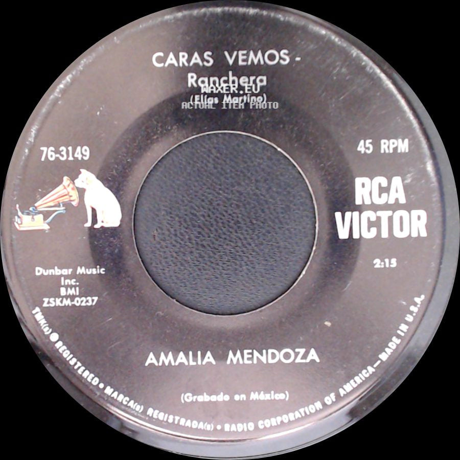 Amalia Mendoza - La Novia Del Sol - Ranchera / Caras Vemos - Ranchera side B