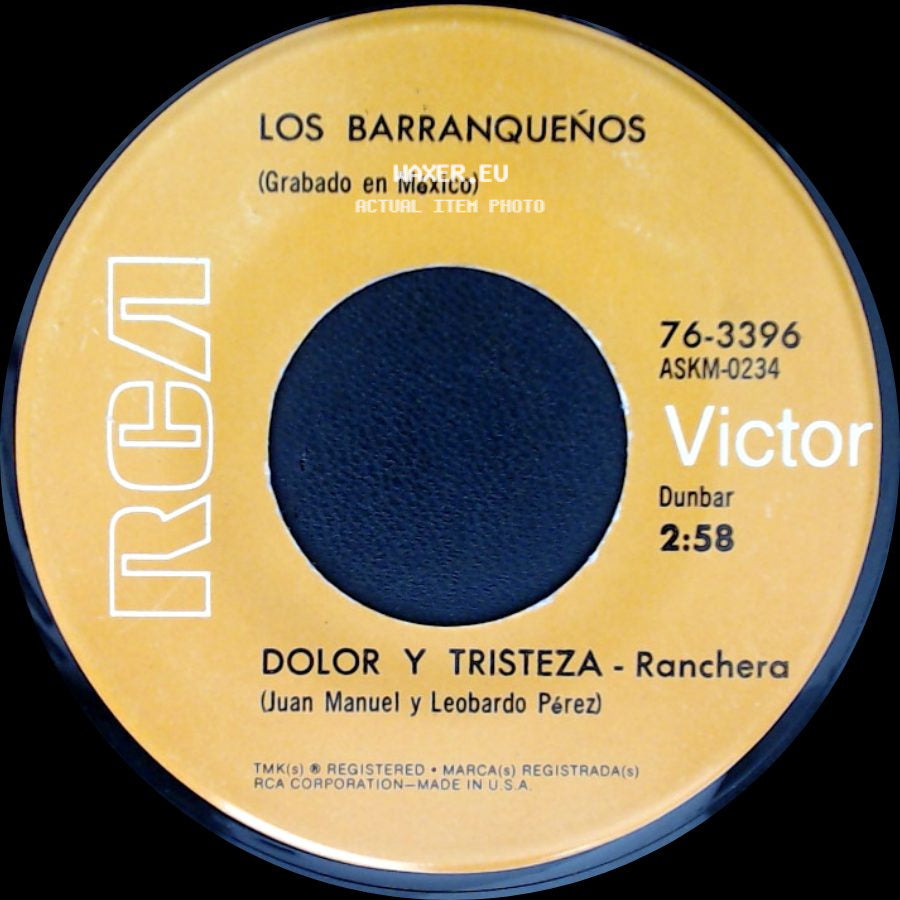 Los Barranqueños - Mariposa Negra - Ranchera / Dolor Y Tristeza - Ranchera side B
