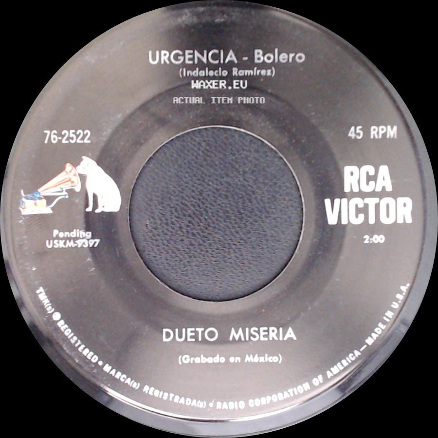 Dueto Miseria - No Me Amenaces - Bolero Ranchero / Urgencia - Bolero side B
