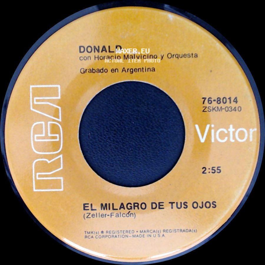 Donald / Donald Con Horacio Malvicino Y Orquesta - Adios, Linda Candy / El Milagro De Tus Ojos side B
