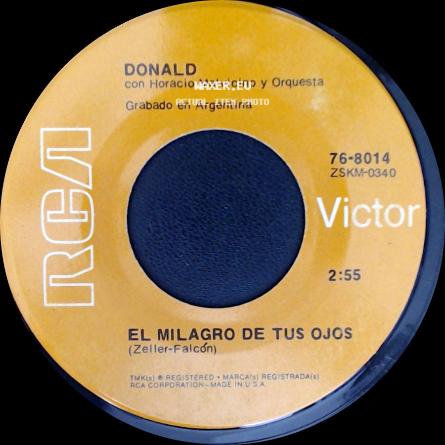 Donald / Donald Con Horacio Malvicino Y Orquesta - Adios, Linda Candy / El Milagro De Tus Ojos side B