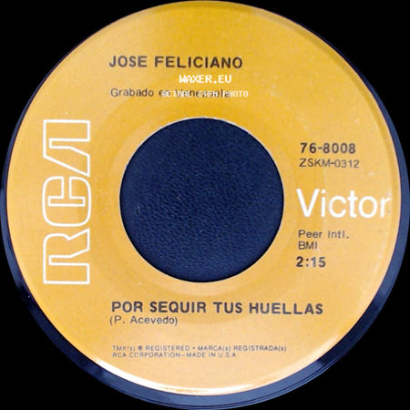 Jose Feliciano - Sin Luz / Por Sequir Tus Huellas side B