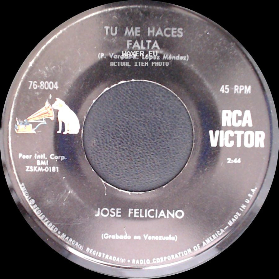 Jose Feliciano - Tu Me Haces Falta / El Dia Que Naci Yo side A