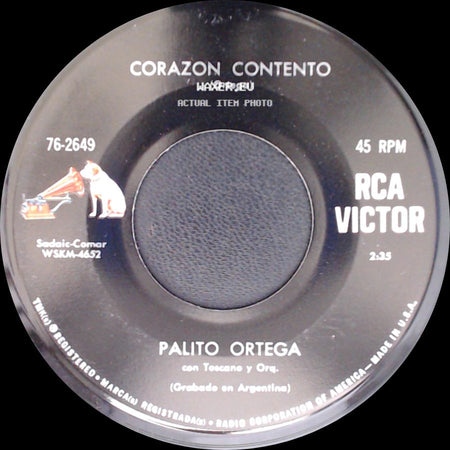 Palito Ortega - Estoy Celoso / Corazon Contento side B