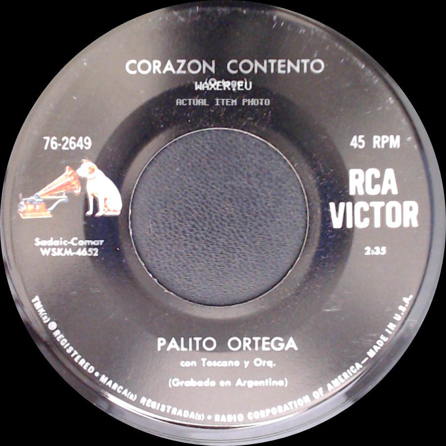 Palito Ortega - Estoy Celoso / Corazon Contento side B