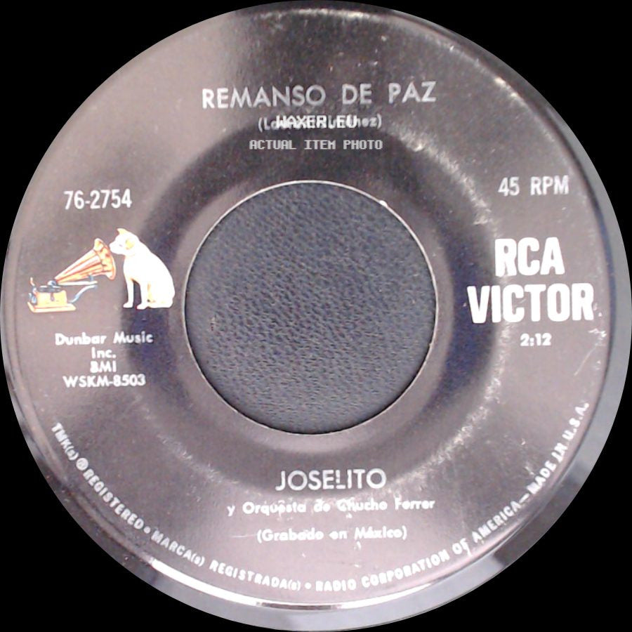 Joselito Y Orquesta De Chucho Ferrer / Joselito - Donde Estas / Remanso De Paz side B
