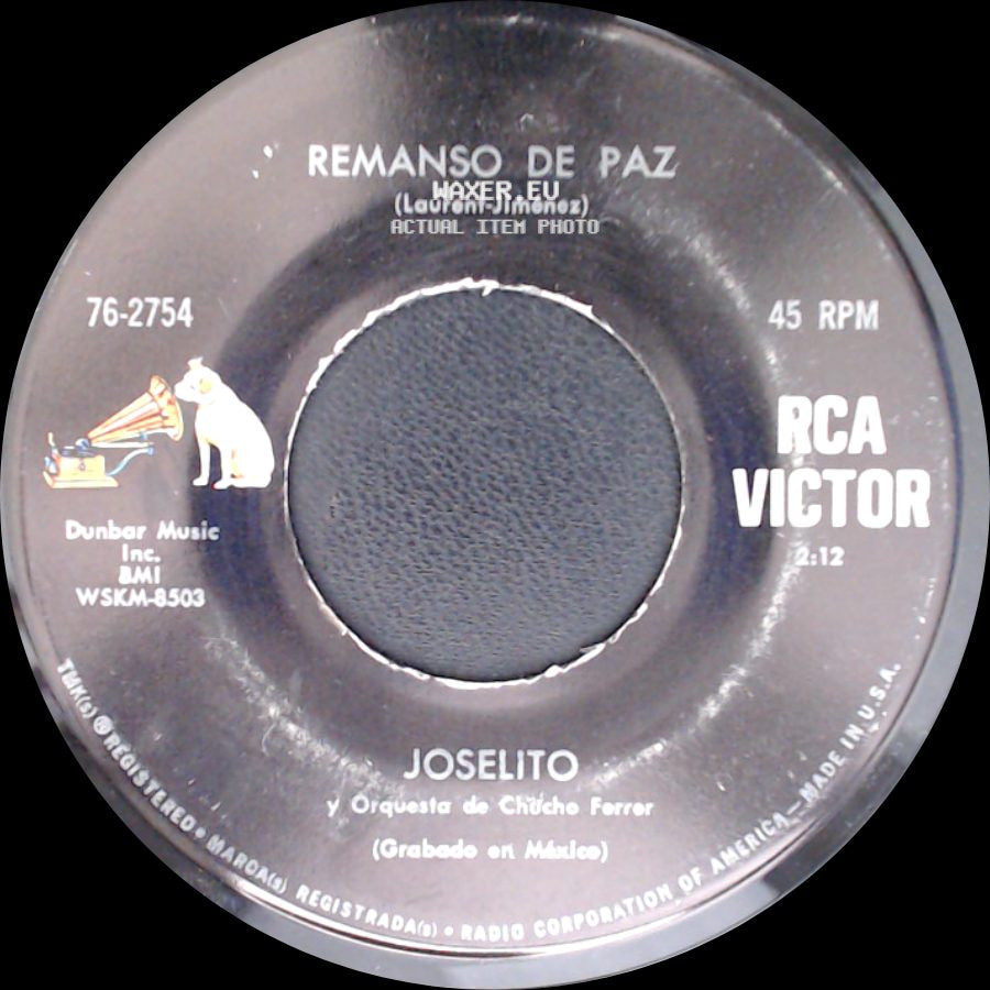 Joselito Y Orquesta De Chucho Ferrer / Joselito - Donde Estas / Remanso De Paz side B