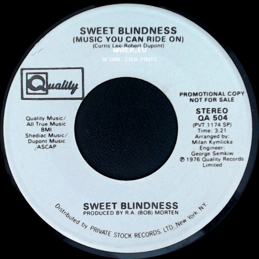 Sweet Blindness - (Music You Can Ride On) / Music You Can Ride On side A