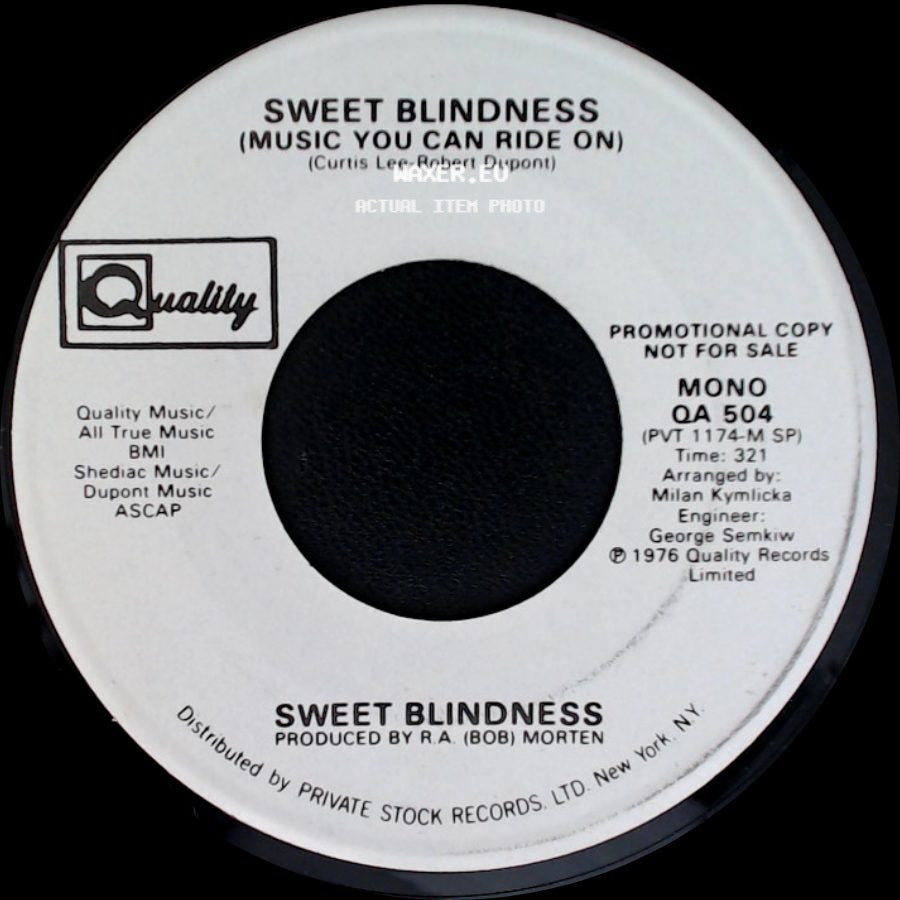 Sweet Blindness - (Music You Can Ride On) / Music You Can Ride On side B