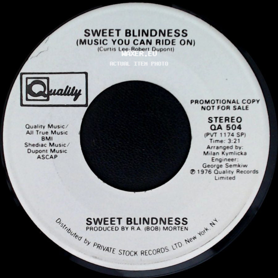 Sweet Blindness - Sweet Blindness (Music You Can Ride On) / (Music You Can Ride On) side B