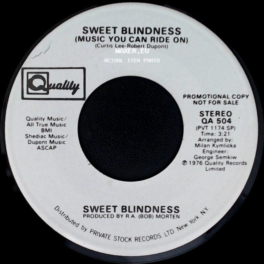 Sweet Blindness - Sweet Blindness (Music You Can Ride On) / Music You Can Ride On side B