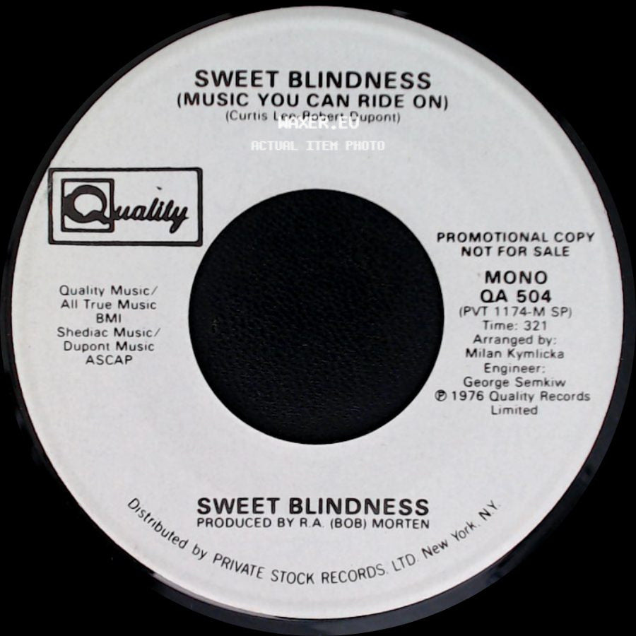 Sweet Blindness - Music You Can Ride On / Sweet Blindness (Music You Can Ride On) side B