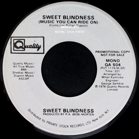 Sweet Blindness - Music You Can Ride On / Sweet Blindness (Music You Can Ride On) side B
