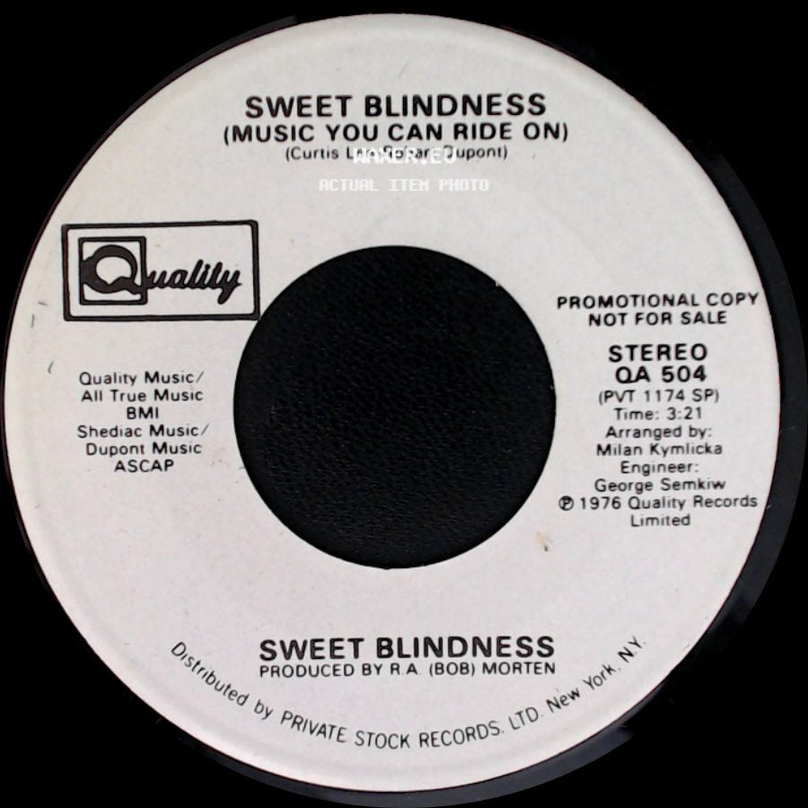 Sweet Blindness - Sweet Blindness (Music You Can Ride On) / (Music You Can Ride On) side A