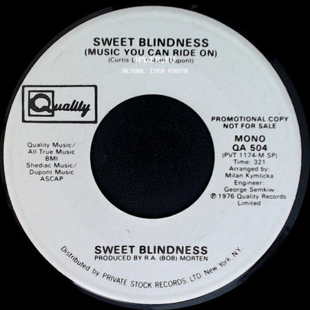 Sweet Blindness - Sweet Blindness (Music You Can Ride On) / (Music You Can Ride On) side B