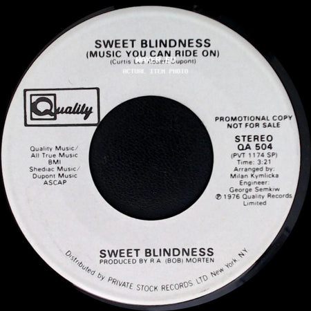 Sweet Blindness - Sweet Blindness (Music You Can Ride On) / Music You Can Ride On side B