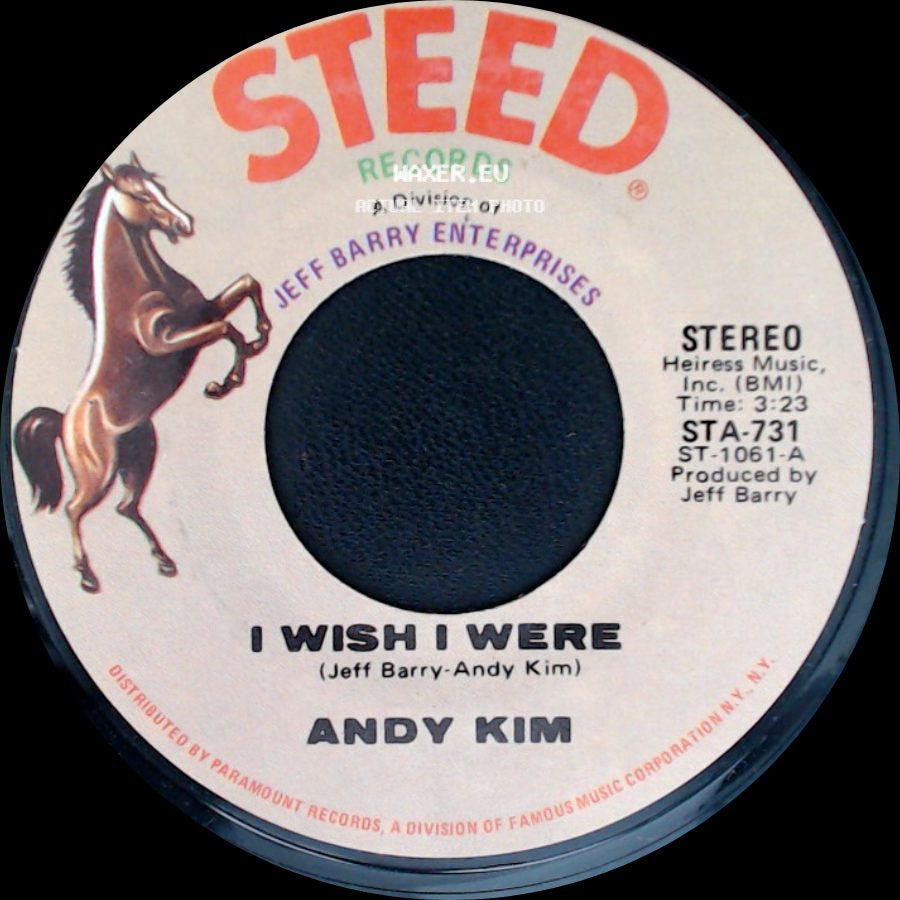 Andy Kim - Walkin' My La De Da / I Wish I Were side B