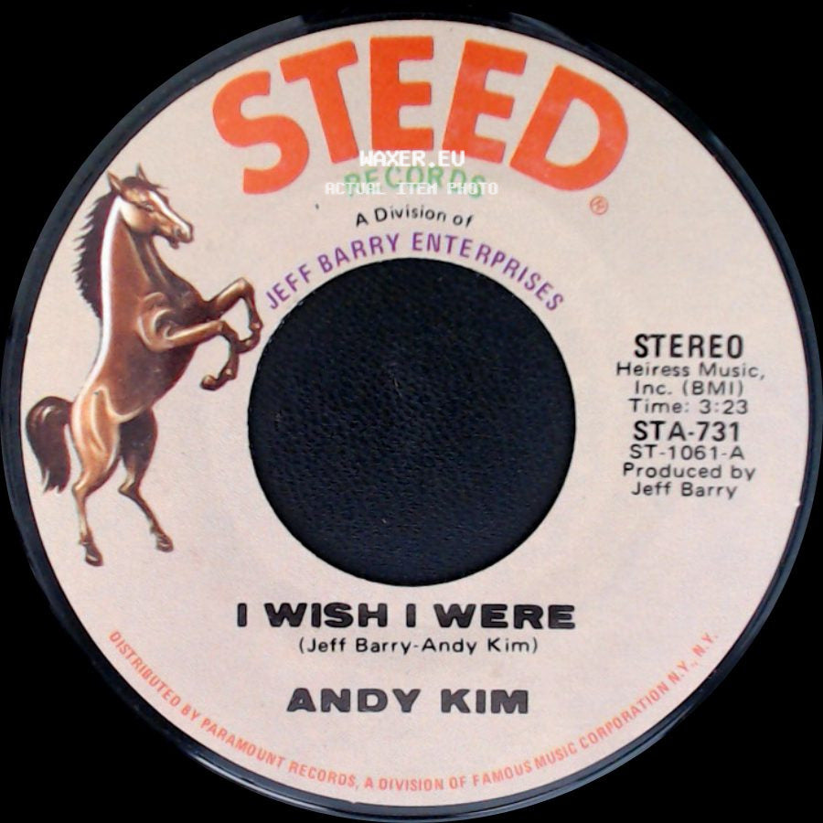 Andy Kim - Walkin' My La De Da / I Wish I Were side B