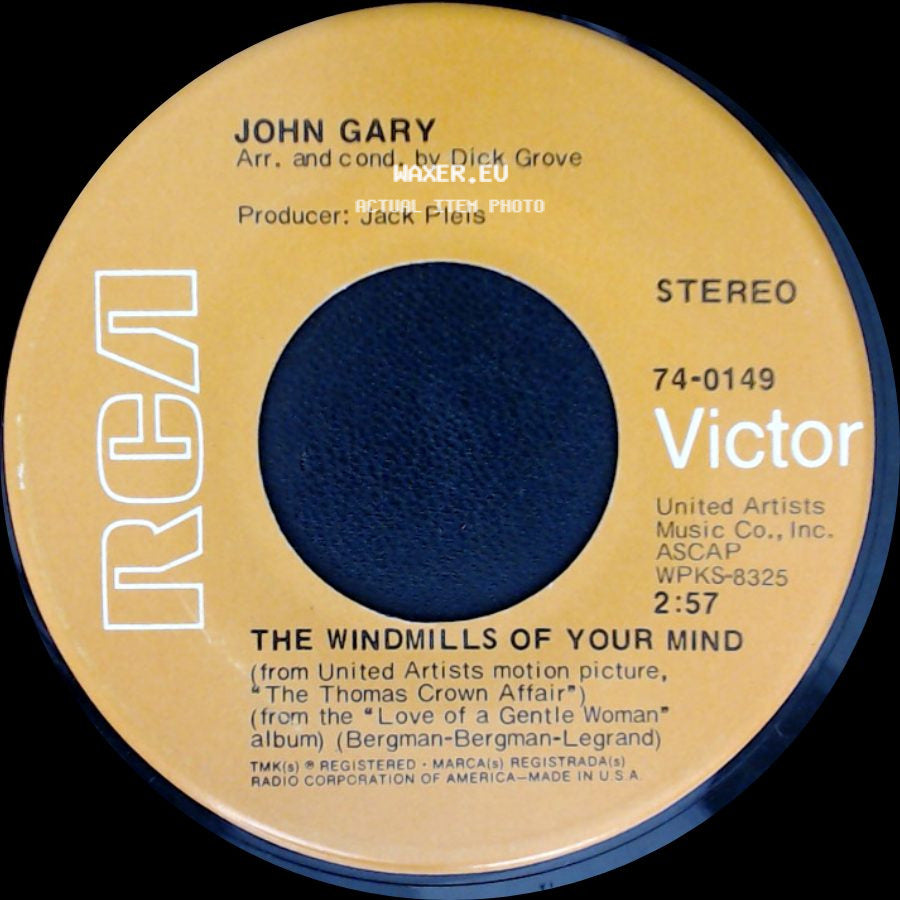 John Gary - The Windmills Of Your Mind / Then She's A Lover side A