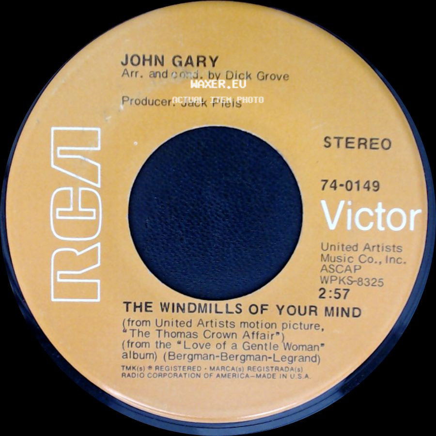John Gary - Then She's A Lover / The Windmills Of Your Mind side B