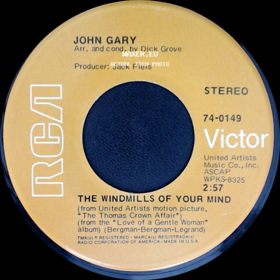 John Gary - The Windmills Of Your Mind / Then She's A Lover side A