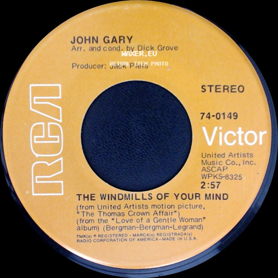 John Gary - The Windmills Of Your Mind / Then She's A Lover side A