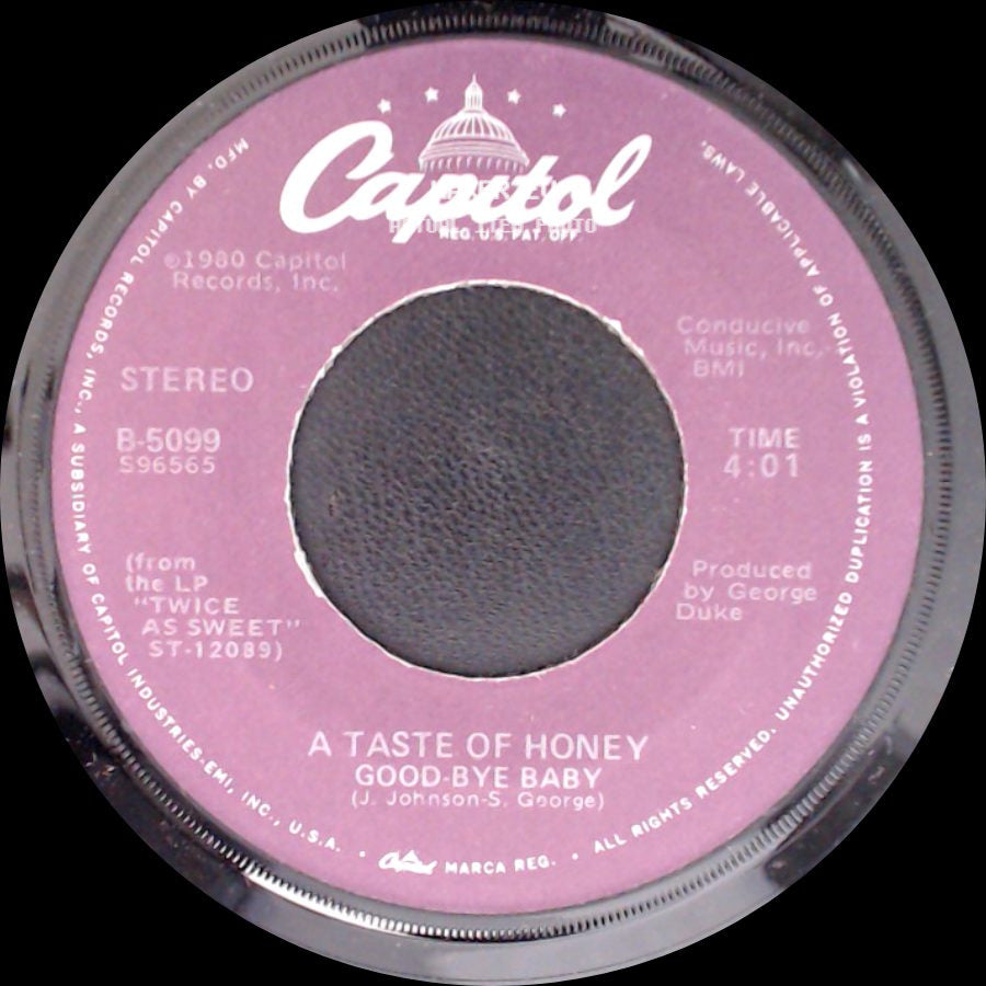 A Taste Of Honey - Good-Bye Baby / I'll Try Something New side A