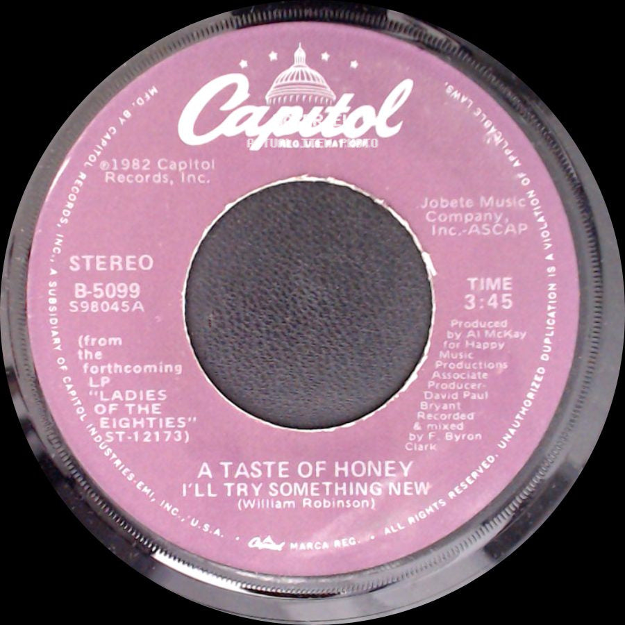 A Taste Of Honey - Good-Bye Baby / I'll Try Something New side B