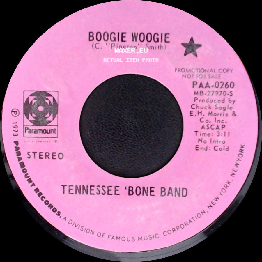 Tennessee 'bone Band / Bluegrass Trombones - Boogie Woogie / Tennessee 'bone Band side A