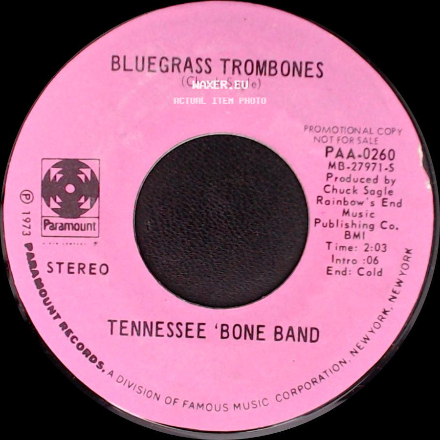 Tennessee 'bone Band / Bluegrass Trombones - Boogie Woogie / Tennessee 'bone Band side B