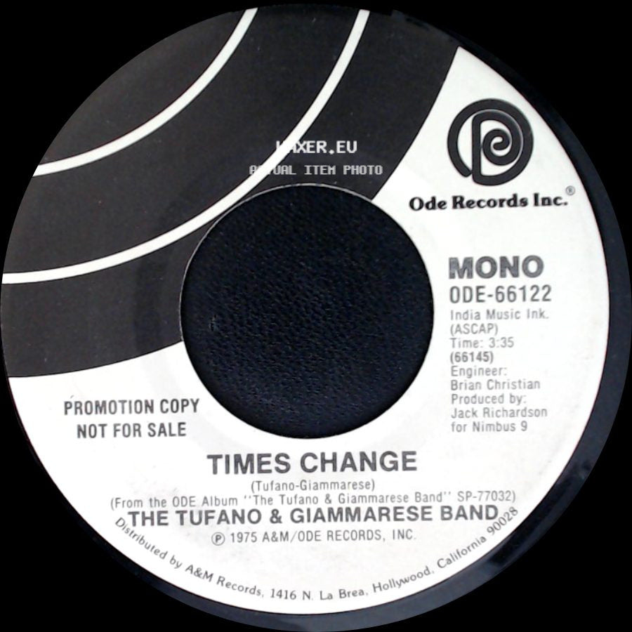 The Tufano & Giammarese Band - Times Change / Times Change side B