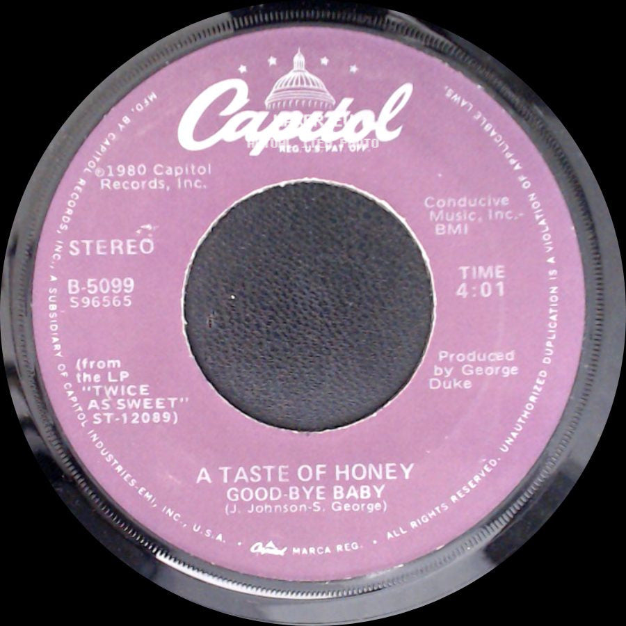 A Taste Of Honey - I'll Try Something New / Good-Bye Baby side B
