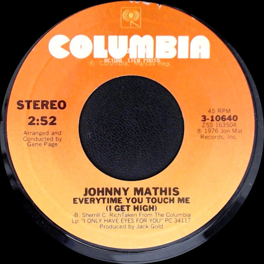 Johnny Mathis - Everytime You Touch Me (I Get High) / When A Child Is Born side A