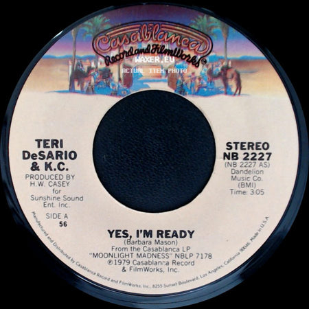 Teri Desario & K.C. / Teri Desario - Yes, I'm Ready / With Your Love side A