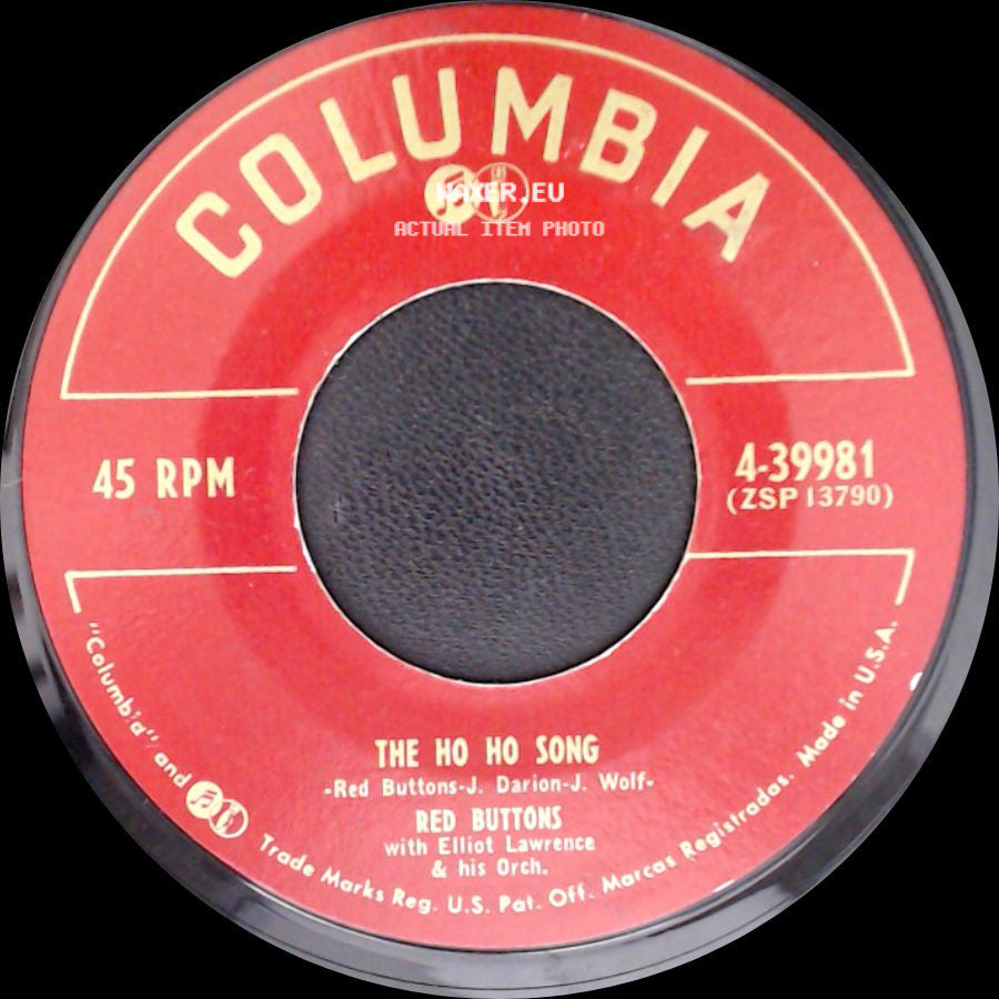 Red Buttons / Red Buttons With Elliot Lawrence & His Orch. - The Ho Ho Song / Strange Things Are Happening side A