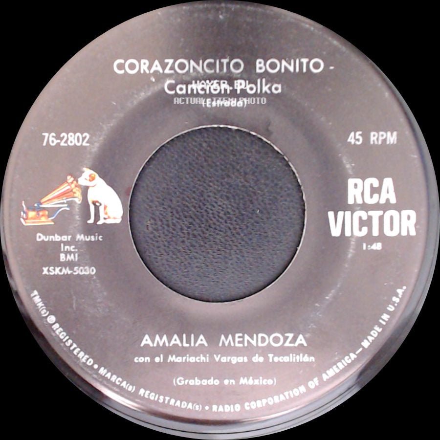 Amalia Mendoza - Corazoncito Bonito - Canción Polka / Ya Te Olvide - Bolero Ranchero (Manzanero) side A